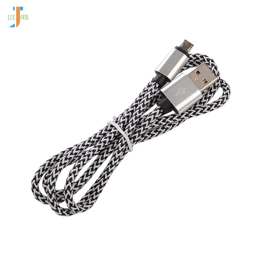 500 шт/партия Быстрая зарядка Micro USB кабель двойной цветной нейлоновый плетеный провод для Iphone 8 7 6 5 samsung Xiaomi Кабель зарядного устройства
