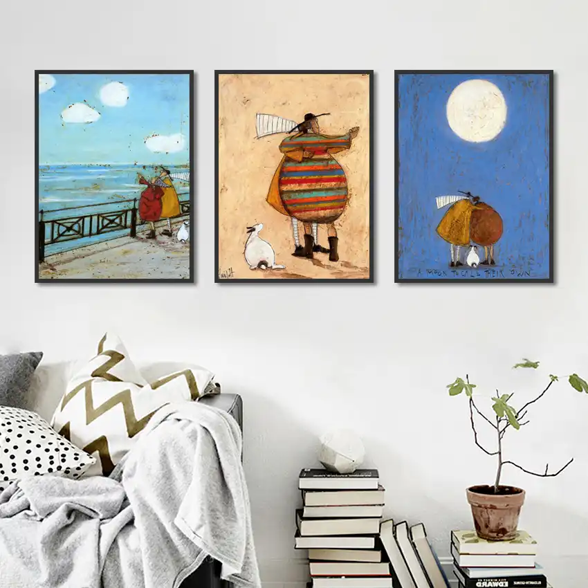 Feliz Familia Lienzo Pintura Pared Arte Abstracto Carteles