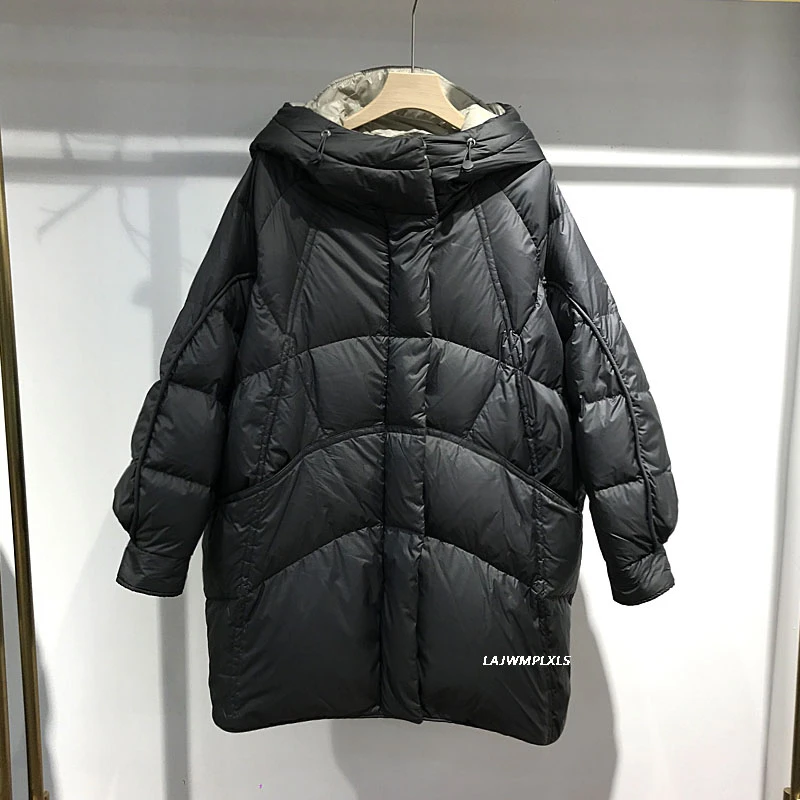 2020 Women's Loose Winter down Coat Women hooede