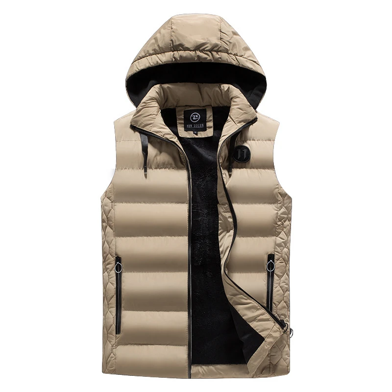L-3XL Men's Vests Hooded Sleeveless Jackets Spring Men Warm Autumn Winter Slim Fit Vest Male Coats Outerwears Clothes,811