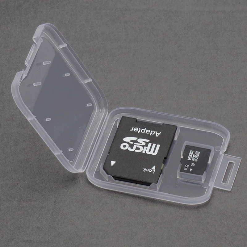 SD Memory Card Case TD Holder Protector Transparent Box Plastic Storage Memory Card Cases 2
