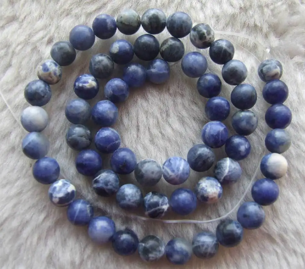 6mm Natural Color Sodalite Round Loose Beads Spacer DIY Strand Stone 15&quot | Украшения и аксессуары