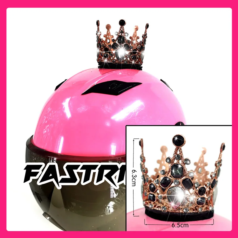 DIY Motorcycle Helmet Crown Rhinestone Motocross Full Face Off Road Helmet Decoration Accessories Stickers Cosplay Car Styling