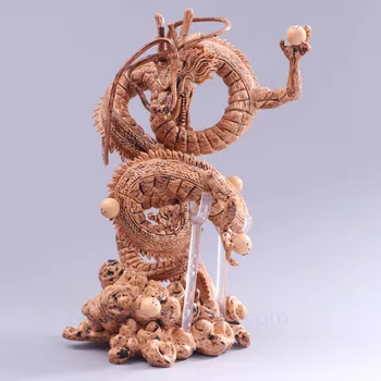 

21CM Anime Dragon Ball Shenron Wood Color Dragon Make A Wish Gift PVC Action Model Collectible Toy Statue Free Shipping G251