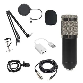 

Bm800 Condenser Microphone Host Computer Recording Stand Large Diaphragm Microphone Live Broadcast Equipment Set