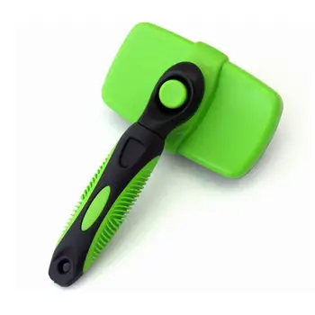 

Pet Cleaning And Grooming Dog Comb Medium And Large Automatic Retractable Hair Removal Brush Stainless Steel Handle Brush