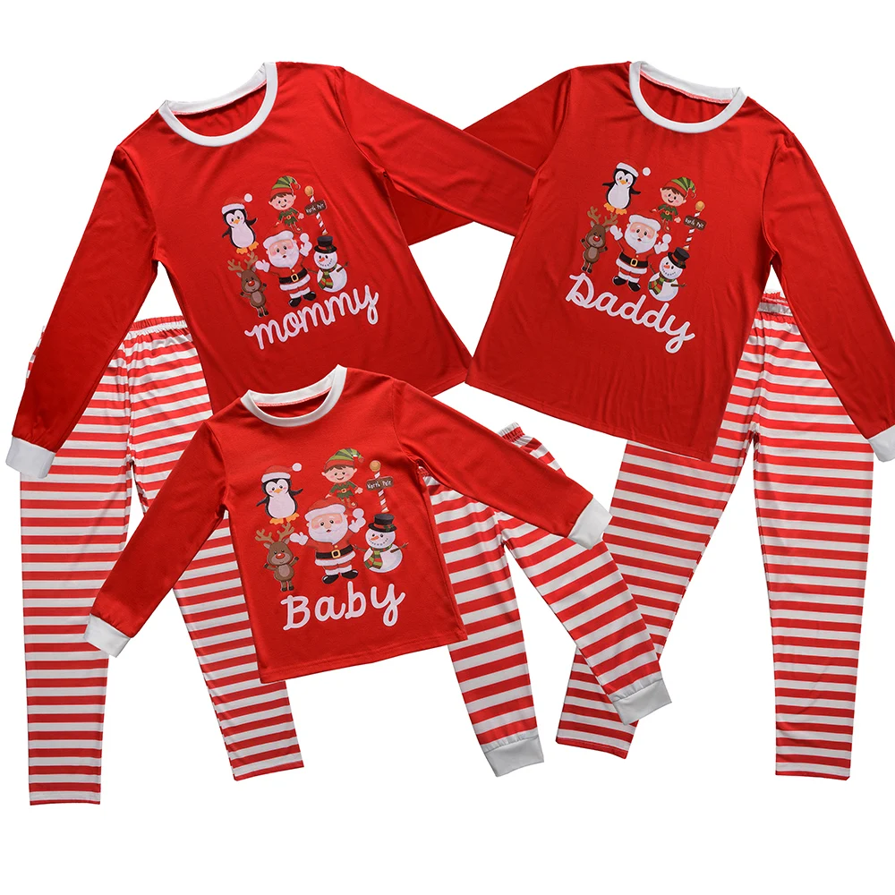 

Kancool Stripe Adult Kids Baby Girl Boy Mommy and me Clothing Family Outfits Winter Christmas Pajamas Family Matching Set