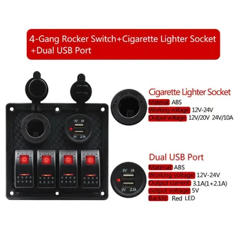 

Boat Switch panel RV Black 240W Replacement Part Vehicle Circuit Breaker