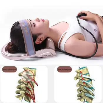 

Portable Manual Cervical Traction Neck Massager Spinal Neck Back Cervical Massager Shoulder Health Massage Pillow Massage Pad