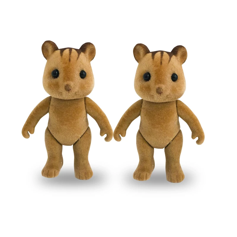 Dollhouse Accessories: Fashionable Forest Animal Family Clothing Set