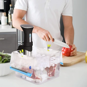 

New Sous-Vide Bags Essentials Kit for Anova Cooker, Reusable Food Storage Freezer and Water Cooking Bags, 10 Vacuum Sealed Bags