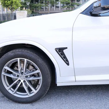 

Car Front Side Fender Sticker Side Wing ABS Vents Air Outlet Cover Trim Stickers For BMW X3 G01 2018 2019 2020 Auto Accessories