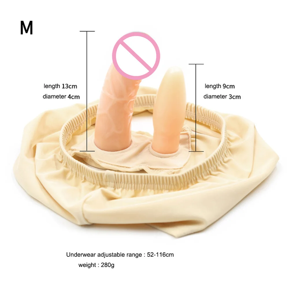Женские носимые трусики с фаллоимитатором анальные пробки вагинальный клиторальный стимулятор мастурбатор пенис, целомудрие нижнее белье интимные игрушки для женщин