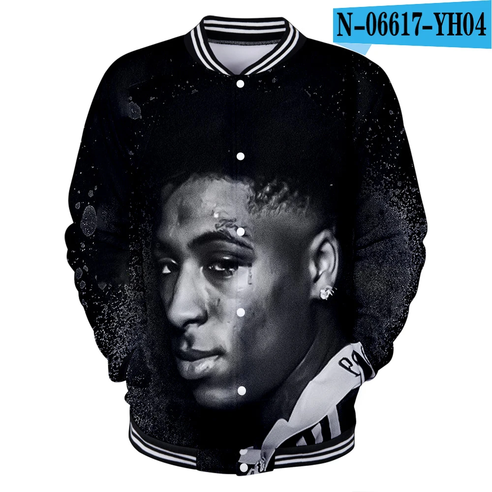 YoungBoy Never Broke agre бейсбольная форма с 3d принтом для мужчин/женщин, бейсбольные куртки Harajuku, одежда - Цвет: YH04-1-1