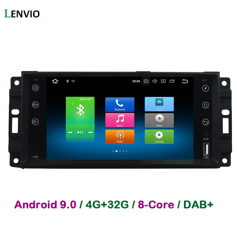 Lenvio 4 Гб ОЗУ 32 Гб ПЗУ Восьмиядерный Android 9,0 автомобильный dvd-плеер для Jeep Commander Compass Grand Cherokee Wrangler Chrysler 300C