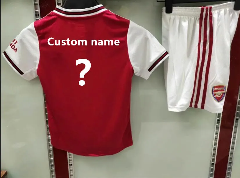 19/20 футбольная рубашка «Arsenal», Детский комплект OZIL, домашняя красная футбольная майка, LACAZETTE AUBAMEYANG, короткая детская футболка для футбола - Цвет: kids
