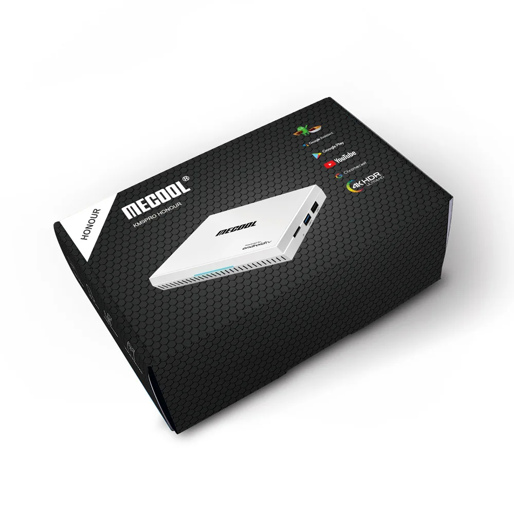 Google Сертифицированный MECOOL KM9-PRO Honour Android tv OS белый tv Box Amlogic S905X2 4G 32G 4K Smart DRM L1 голосовой Bluetooth пульт дистанционного управления