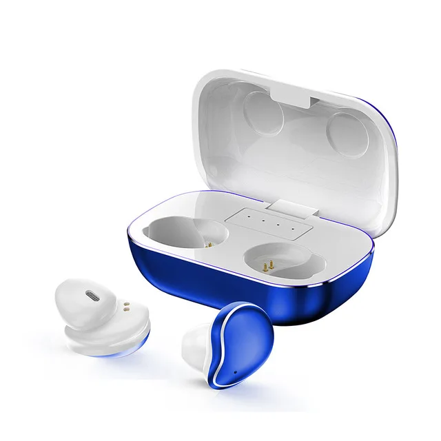 Синий SE9 TWS Bluetooth наушники 5,0 беспроводные TWS наушники CVC8.0 HiFi сенсорные гарнитуры водонепроницаемые 2600 мАч для iPhone Android телефонов - Цвет: Синий