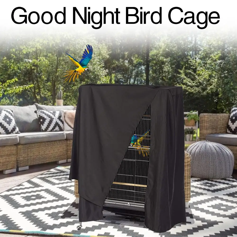 Bird Cage Cover Universal Garden Bird Cage Cover Window Storage Pocket Lightweight Breathable Washable Sleep Helper Birds Tool