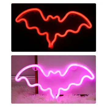 

Bat Shaped LED Light Creative Wall Hanging Ornaments Night Lamp USB Battery Case Dual Purpose Home Decoration Light