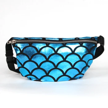 

Money Wallet Soft Belt Pouch Multi Use Fashion Washable Waist Bag Travel Bag Fish Scale Look Crossbody Holiday Small