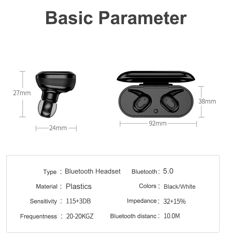 Лидер продаж TWS мини беспроводные наушники-вкладыши Bluetooth наушники V5.0 спортивные IPX5 водонепроницаемые с зарядным боксом гарнитура для Android IOS