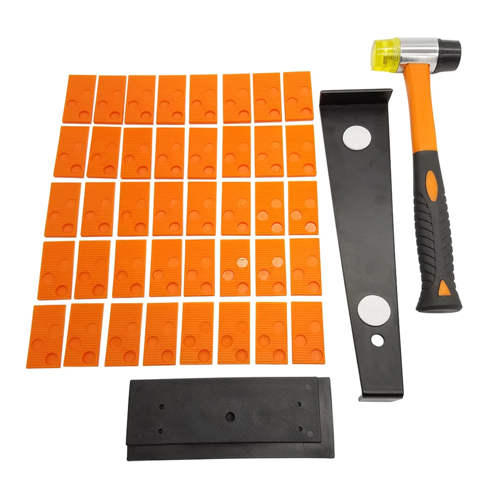 Black3 20pcs Wooden Laminate Floor Mounting Gaskets Spacers Installation Tool - Цвет: Black3