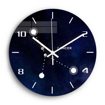 

Constellation Cancer Acrylic Decorative Modern Wall Clock Mute Digital 3D Large Wall Clock for Living Room Watch Home Decor