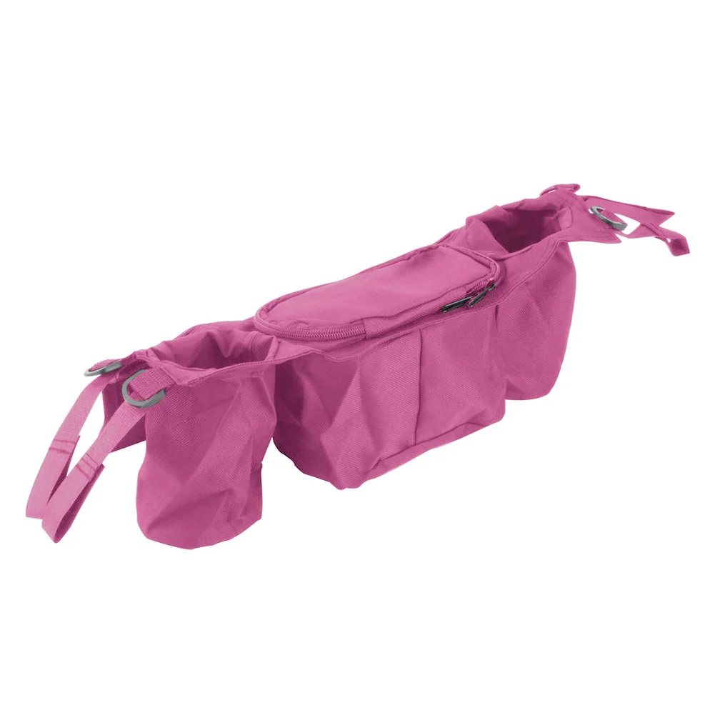Сумка-Органайзер для детской коляски, безопасные многофункциональные принадлежности, бутылочка для детской коляски, подвесная коляска сумки-лотки, консоль - Цвет: rose red