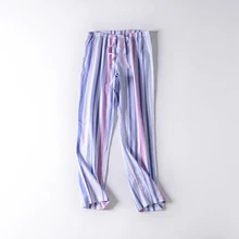 Пижамы для женщин хлопковые брюки тканые длинные штаны для сна