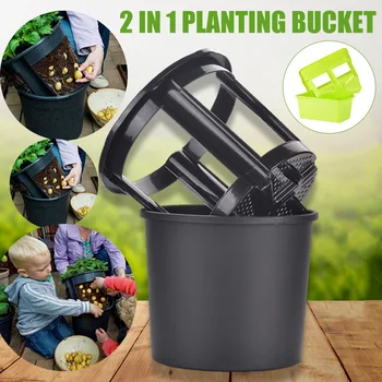 

2 in 1 Double Layer Planting Pots Potato Planting Bucket Plant Growing Pot Tomatoes Vegetable Growing Seedling Pot BJStore