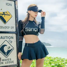 SANQi женский купальник, Женский раздельный боксер, сексуальный, маленький, грудь, большой размер, корейский спортивный купальник, женский купальник