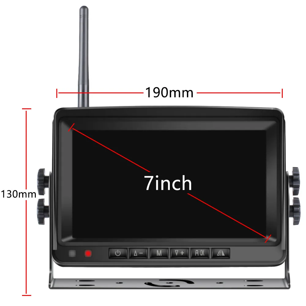 High Definition Wireless Truck Car Monitor 7 CMOS IR Night Vision Reverse Backup Wifi Rear View Camera Parking System 12-24V