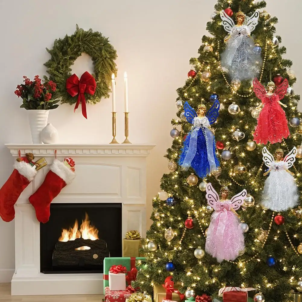 Little Christmas tree angel decoration with wings Little Christmas tree angel decoration with wings