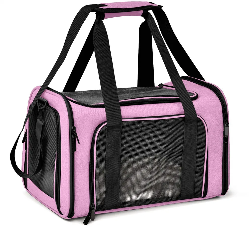 Рюкзак для домашних животных, сумка-мессенджер, сумка для кошек, собак, переноска, исходящая дорожная сумка, мягкая сторона, дышащая сетка, самолет, утвержден
