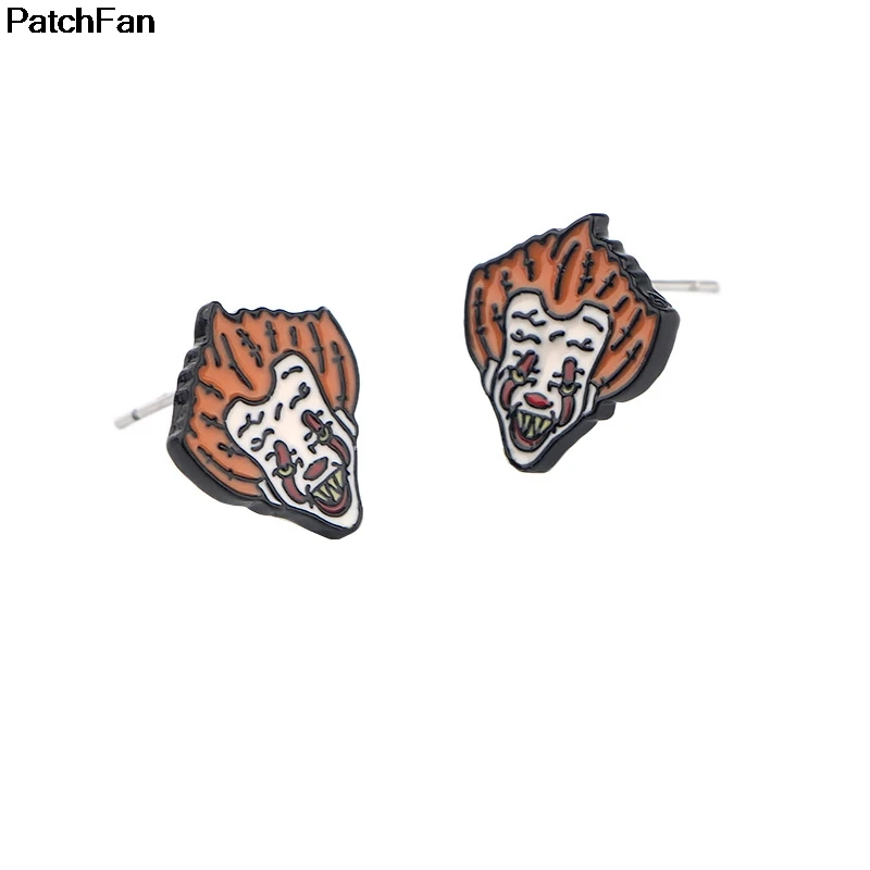 Женские серьги подвески в стиле панк Patchfan Ювелирное Украшение из эмали и цинка