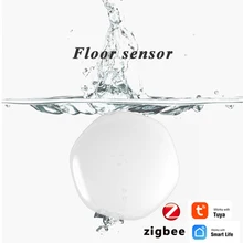 ZigBee-Sensor inteligente de Agua TUYA, alarma remota, Sensor de remojo, Detector de fugas, tanque de agua lleno de agua, alarma de conexión