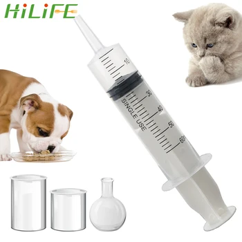 

HILIFE 60ml/100ml/150ml Big Large Sauce Injection Tool Cat Feeding Nutrient Sterile Health Measuring Syringe Tools Reusable