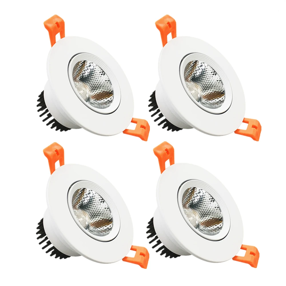 

4pack 5W Dimmable COB LED Downlight Cut-out 2.5in(65mm) Recessed LED Spot Light Ceiling Lamp for Indoor light