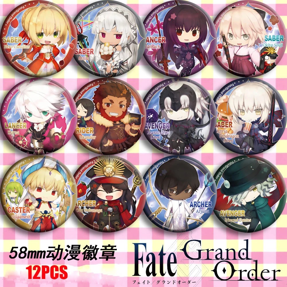 Japan Anime Fate Grand Order Fgo Saber Alter Cosplay Bedges Cartoon Collect Bags Badge For Backpack Button Brooch Pin Prop Gift Aliexpress
