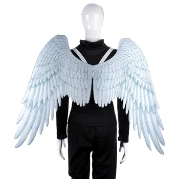 

Halloween Angel Cosplay Props Adult Cosplay Costumes Oversized Black and White Wings Theme Party Supplies