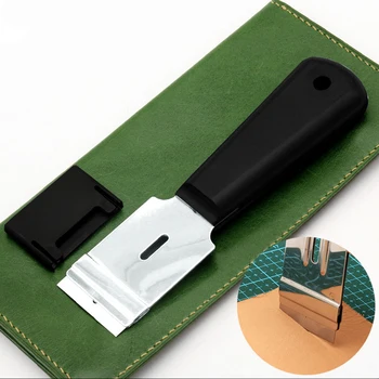 

New Leather Craft Tools DIY Incision Replaceable Sharp Blade Steel Skiving Trimming Knife with Blade Leather Skin Cutting Tool