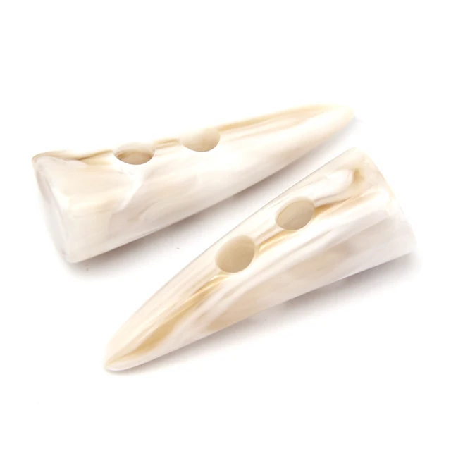 40mm 50mm Large  Horn Toggle Resin Buttons For Clothing Women Coat Jacket Blazer Overcoat Winter Decorative DIY Crafts Wholesale Beige Pattern