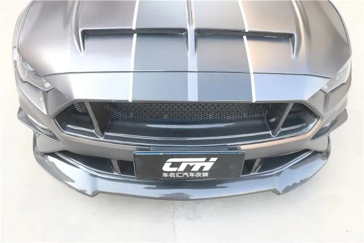 Carbon Fiber Front Bumper Lip Spoiler Auto Car Diffuser Fits For Ford Mustang