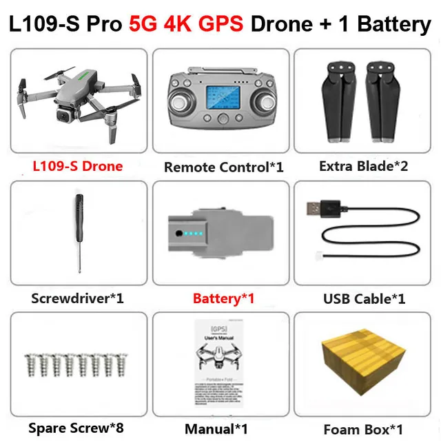 L109S Pro 4K GPS 5G foam box