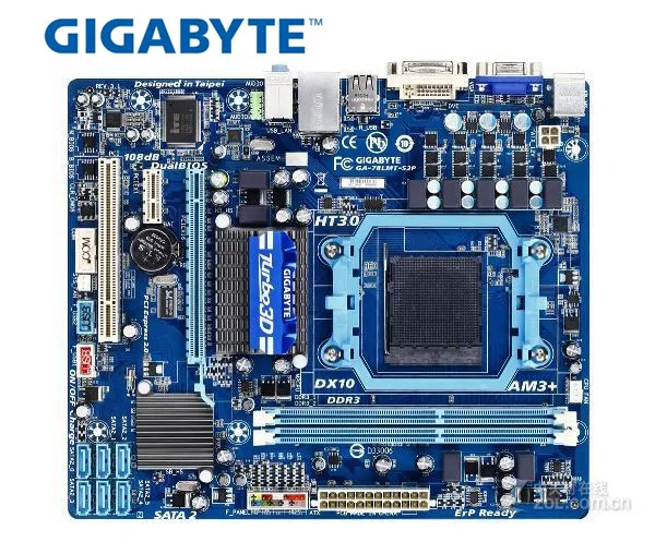 Оригинальная Материнская плата GIGABYTE GA-78LMT-S2 GA-78LMT-S2P для настольных компьютеров, используемая 760G DDR3 AM3/AM3+ 16G VGA USB2.0 78LMT-S2 S2P