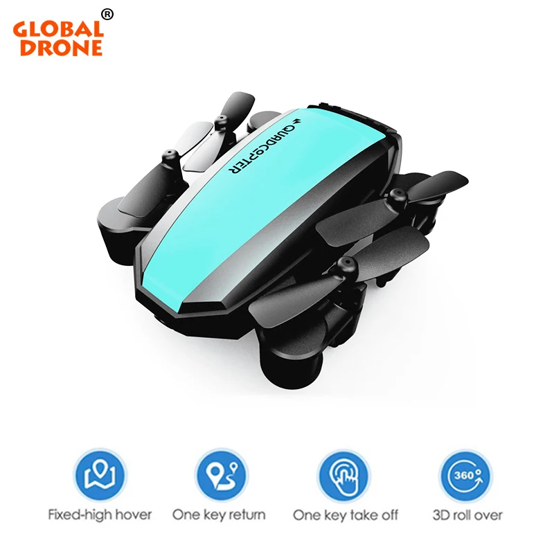 Global Drone GW125 Mini Quadrocopter 2 4G 4CH RC вертолет Микро Карманный складной Дрон для детей