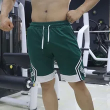 Мужские дышащие шорты для фитнеса, бодибилдинга, модные повседневные мужские бегуны для тренировок, брендовые пляжные облегающие короткие штаны