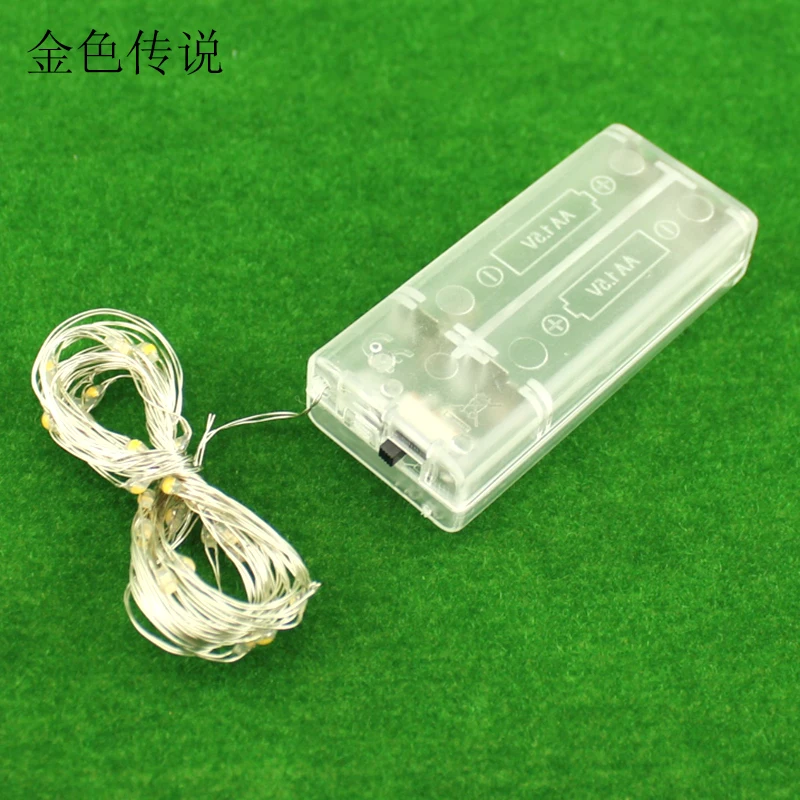 3V цветная световая полоса с коробкой для батарей DIY Цветная струнная лампа творческая модель материал светодиодный световая полоса