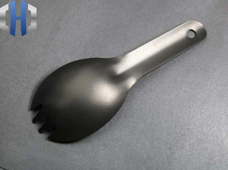 EDC Pure Titanium Ultra Light Outdoor Fork Spoon Portable Tools Spoon Tableware Rice Soup Spoon